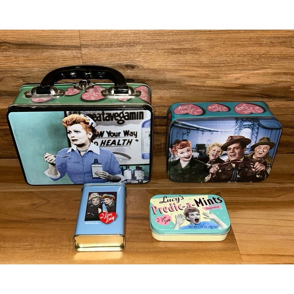 VINTAGE "I‎ Love Lucy" Tin Lunch Box Set Of 4